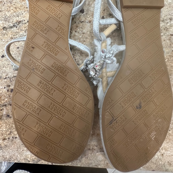 Badgley Mischka Crystal Embellished Sandals - Picture 4 of 9